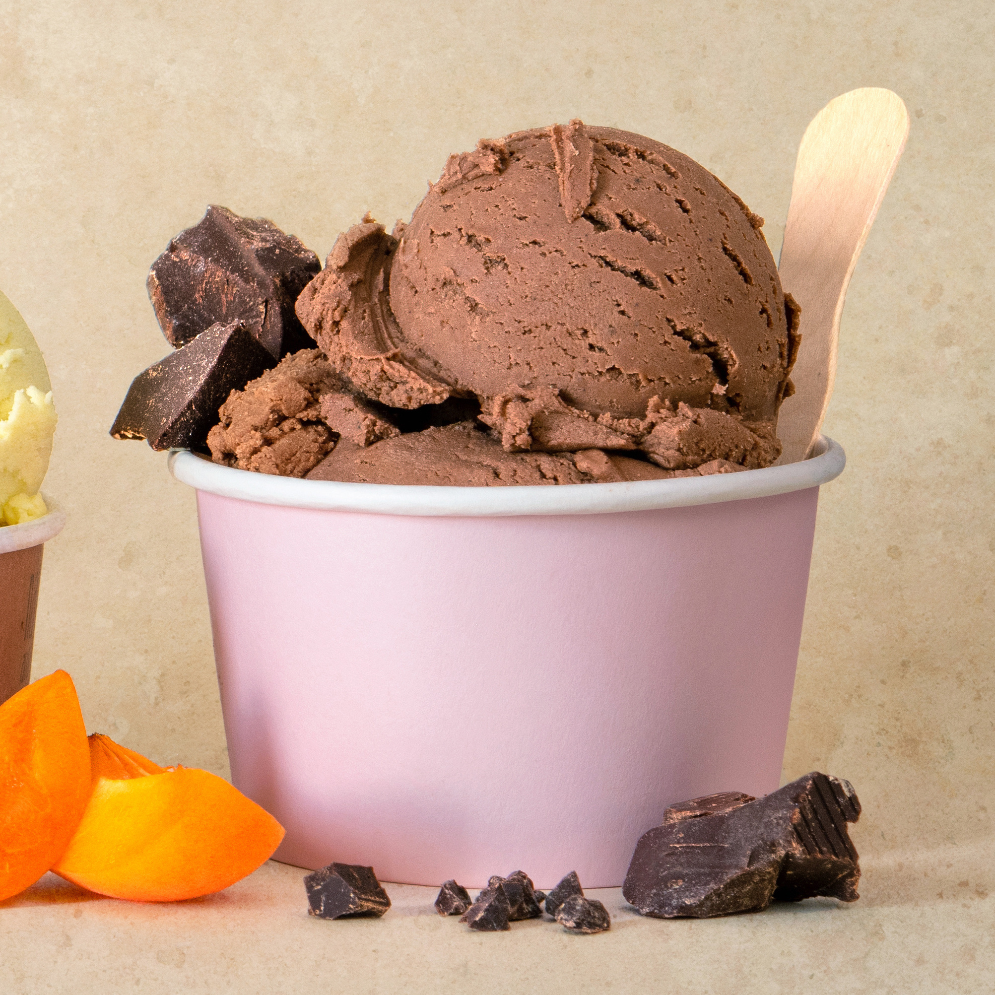 Chocolate flavored Ice cream cup