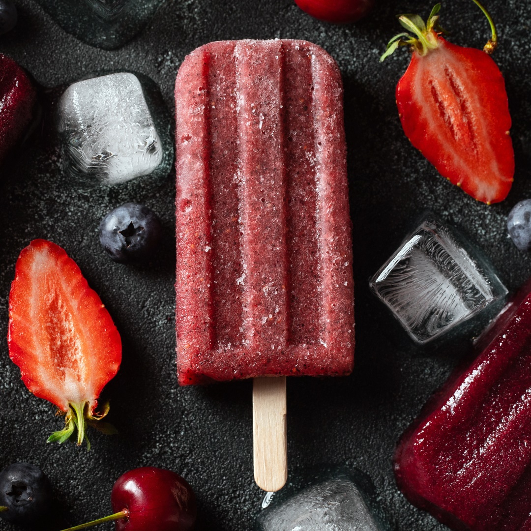 Strawberry flavored Popsicle ice cream